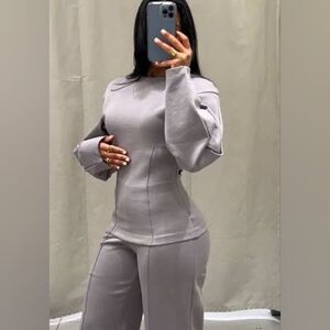 ZARA FITTED INTERLOCK SWEATSHIRT